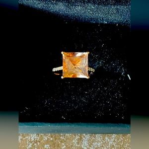 Authentic Morganite Ring with Diamonds